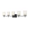 Z-Lite Grayson Vanity, 5-Light, 40 In.W x 5.75 In.L x 8.5 In.H, Matte Black/Clear + Etched Opal 1949-5V-MB - alternate 1